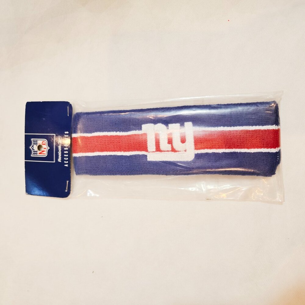New York Giants NFL Licensed Vintage Throwback Blue Headband Sweatband Adult Siz